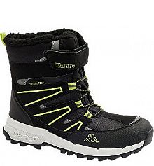 Czarne kozaki chłopięce Kappa z membraną dziecięce