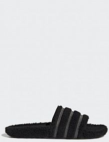 Klapki basenowe Adidas czarne/szare dziecięce adilette Slides  34725