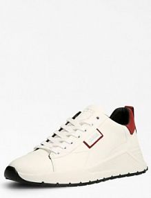 Półbuty sznurowane Guess czerwone męskie z mieszanki skóry  lucca