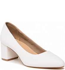 Półbuty na obcasie Jenny Fairy białe damskie WYL3094-1 White