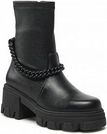 Botki na słupku Karino czarne 4477/126-F /Lico