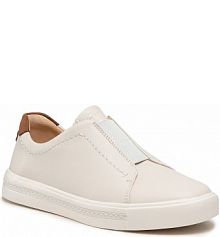 Półbuty wsuwane Clarks beżowe damskie Un Maui Easy 261675574 White Leather