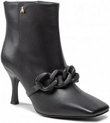 Botki na szpilce Patrizia Pepe czarne 