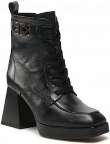 Botki na słupku Karino czarne 