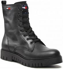 Trapery Tommy Jeans czarne damskie 