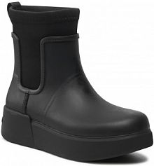 Botki na koturnie Calvin Klein czarne Rainboot HW0HW01394 Ck Black BLK