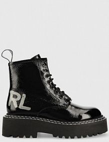 Workery Karl Lagerfeld  czarne damskie KL45261K.100