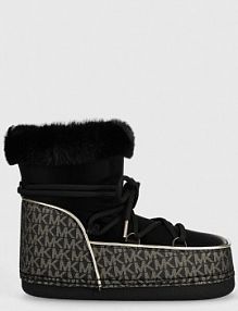 Śniegowce MICHAEL Michael Kors  czarne damskie 40F2ZMFE5D.039