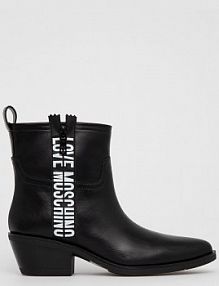 Botki na słupku Love Moschino  czarne JA21025G1DIG0000