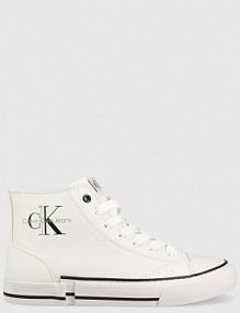 Trampki wysokie Calvin Klein Jeans  białe dziecięce V3X9.80362.35.38