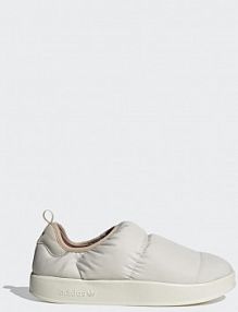 Klapki basenowe Adidas białe/szare dziecięce Puffylette   LKI54