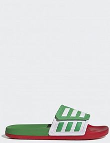 Klapki basenowe Adidas białe/zielone dziecięce adilette TND Slides  LWP29