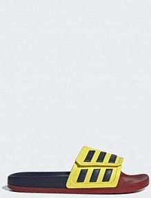 Klapki basenowe Adidas granatowe/żółte/czerwone dziecięce adilette TND Slides  LWP29