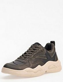 Półbuty sznurowane Guess czarne męskie skórzane   bassano