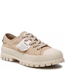 Półbuty sznurowane Palladium beżowe damskie Pallashock Lo Org 77350-274-M Desert