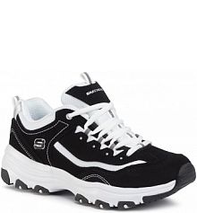 Półbuty sznurowane Skechers czarne damskie 