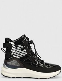 Śniegowce EA7 Emporio Armani  czarne damskie X8M005.XK308.R655