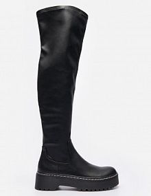 Czarne kozaki na platformie House damskie 6593P-99X