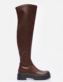 Brązowe kozaki na platformie House damskie 6593P-88X