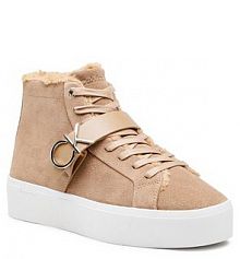 Sneakersy Calvin Klein brązowe damskie 