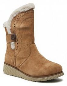 Botki Skechers brązowe damskie 