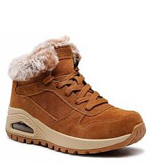 Botki Skechers brązowe damskie 