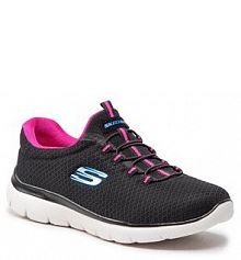 Półbuty wsuwane Skechers czarne damskie 