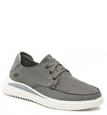 Półbuty sznurowane Skechers szare męskie 