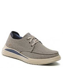 Półbuty sznurowane Skechers szare męskie Forenzo 204471/KHK Khaki