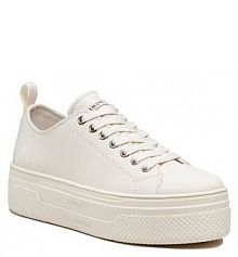 Półbuty na koturnie Armani Exchange beżowe 