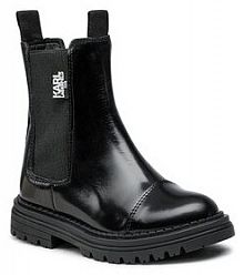 Trzewiki KARL LAGERFELD czarne dziecięce Z19082 M Black 09B