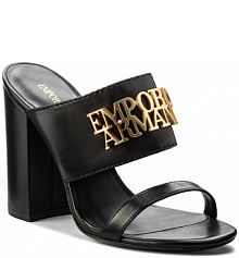 Sandały na słupku Emporio Armani czarne X3P634 XF193 00002 Nero