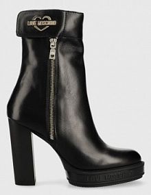 Botki na słupku Love Moschino  czarne JA2129AG0FIA0000