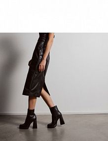 Botki na wysokim obcasie Reserved czarne 0239U-99X