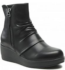 Botki na koturnie Clara Barson czarne 