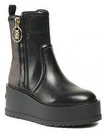 Botki na koturnie Liu Jo czarne 