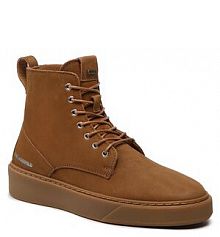 Trzewiki KARL LAGERFELD brązowe męskie KL53352 Toffee Nubuck