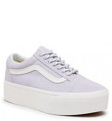 Półbuty na koturnie Vans fioletowe 