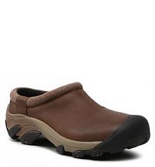 Klapki Keen brązowe męskie Targhee II Clog 1026725 Dark Earth/Black