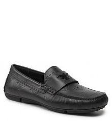 Mokasyny Emporio Armani czarne męskie 