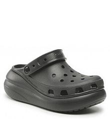 Klapki na koturnie Crocs czarne 