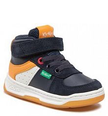 Trzewiki Kickers granatowe dziecięce Kickalien 910873-30-10 Marine Blanc Orange
