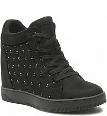 Półbuty na koturnie Jenny Fairy czarne 