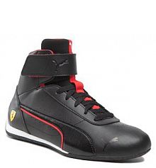 Botki Puma czarne męskie Ferrari Neo Cat Mid 307195 01  Black/ Black