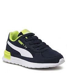 Półbuty wsuwane Puma granatowe dziecięce Graviton AC Ps 381988 14 Peacoat/White/Light Lime