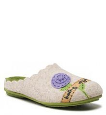 Kapcie Manitu beżowe damskie 