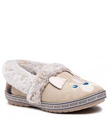 Kapcie Skechers beżowe damskie 