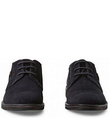 Buty sznurowane ze skóry niebieskie Bugatti męskie