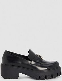 Mokasyny srebrne Patrizia Pepe damskie