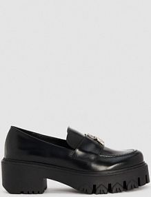 Mokasyny srebrne Patrizia Pepe damskie